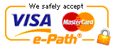 We safely accept Visa and Mastercard with e-Path