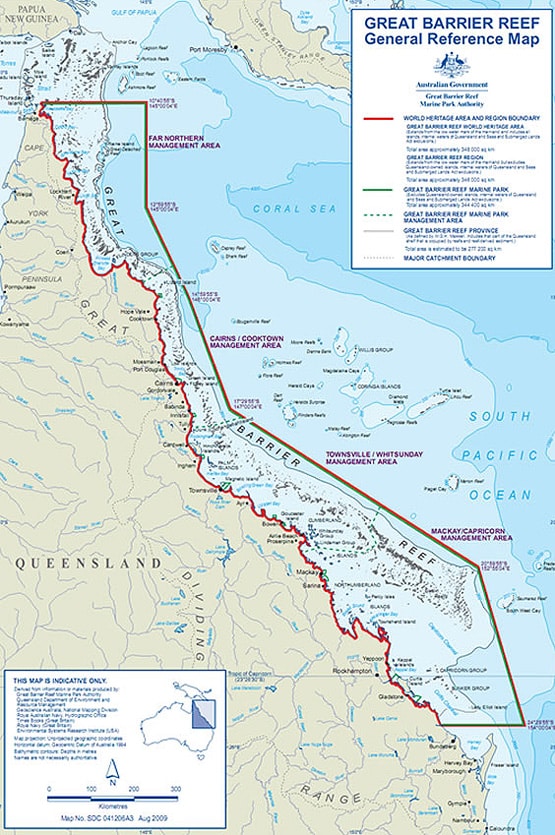 Where Is The Great Barrier Reef Located In Australia Map Where is the Great Barrier Reef Located? Queensland, Australia