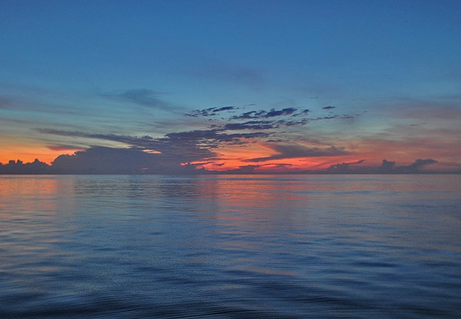 Sunrise on the Great Barrier Reef
