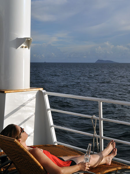 Relaxing on Spirit of Freedom - this is living!