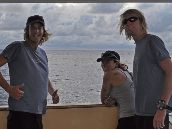 Spirit's Dive Crew: Jeremy, Loz and Chris