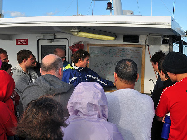 Trip Director Chris gives another dive briefing