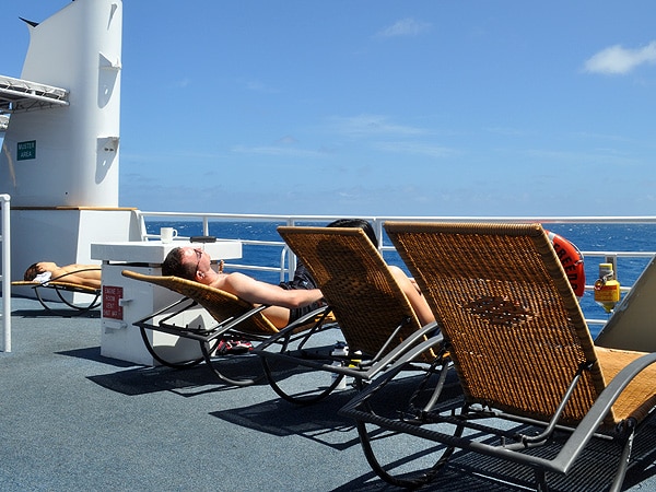Plenty of time to relax on the sundeck with Spirit of Freedom