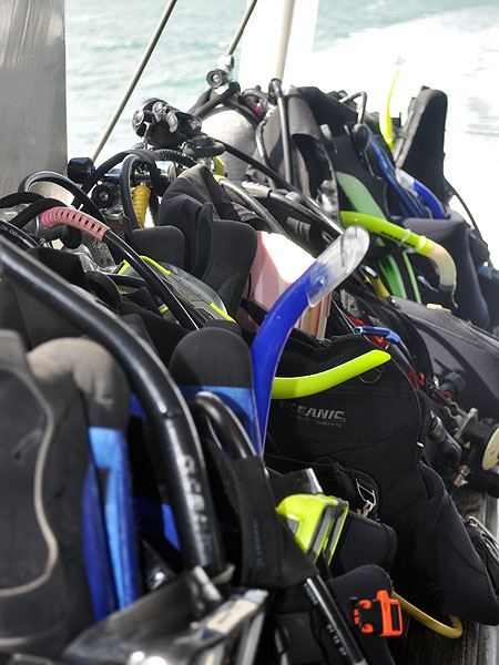Dive equipment is included in the dive price