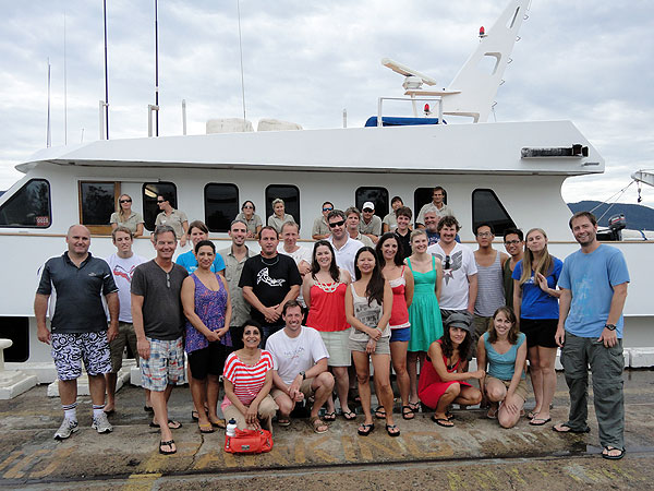 Happy divers and crew - end of trip