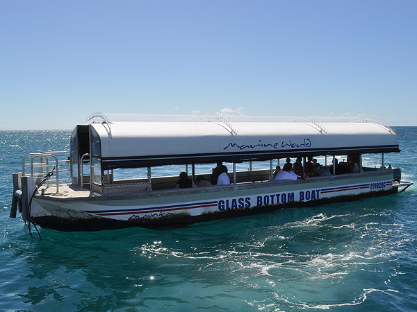 Glass-bottom boat tour departs