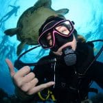Scuba Diver with Giant Mauri Wrasse Fish