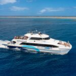 Silverswift dive and snorkel boat travelling to the outer Great Barrier Reef from Cairns