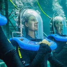 First Time Ocean Walker Helmet Divers on the Great Barrier Reef.