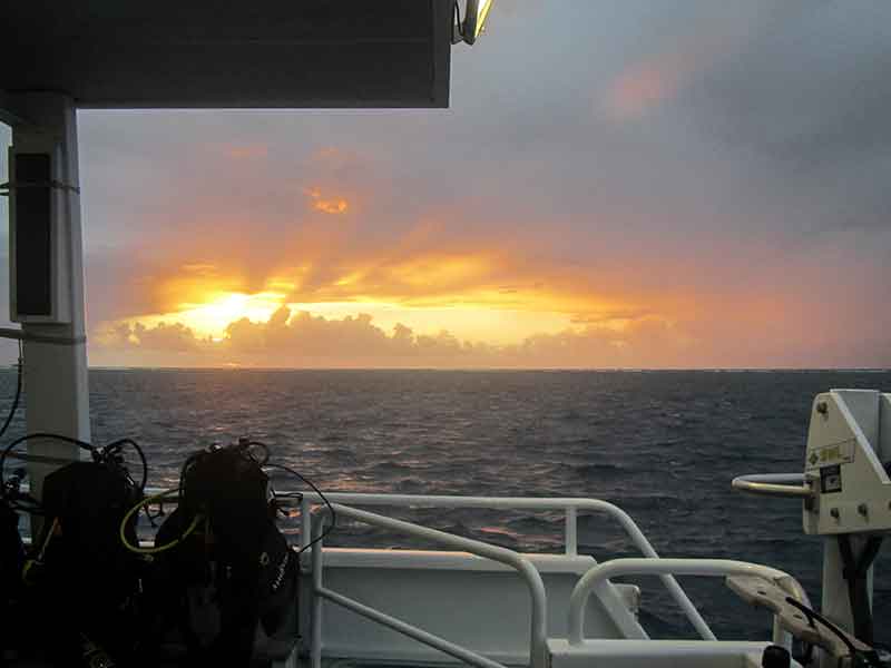 Sunset on Pro-Dive Boat