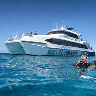 Silverswift day snorkel dive boat Cairns Australia