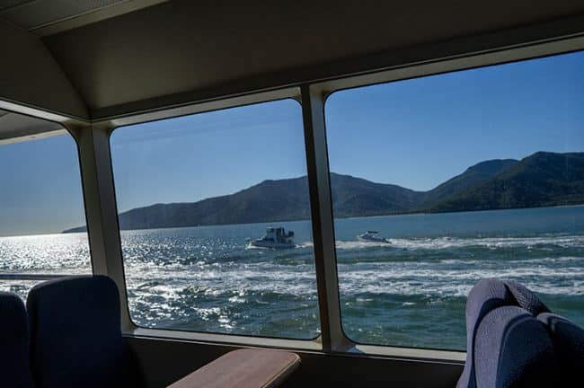 Inside Top Deck Silverswift Boat