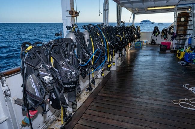 Rear Dive Deck on Reef Encpounter