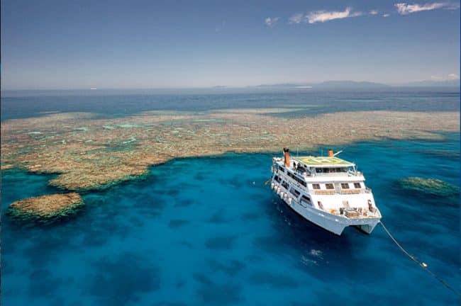 Front view of Reef Encounter Dive Boat