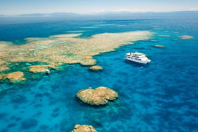 Arial view of Reef Encounter and Hastings Reef