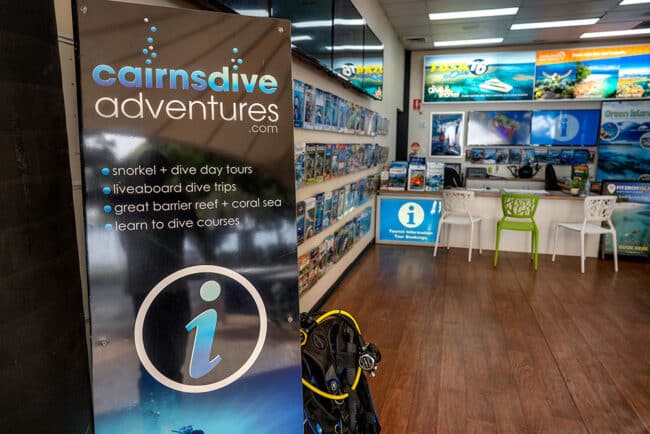 Inside Cairns Dive Adventures Shop