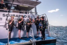 Dive Instructor with Students.