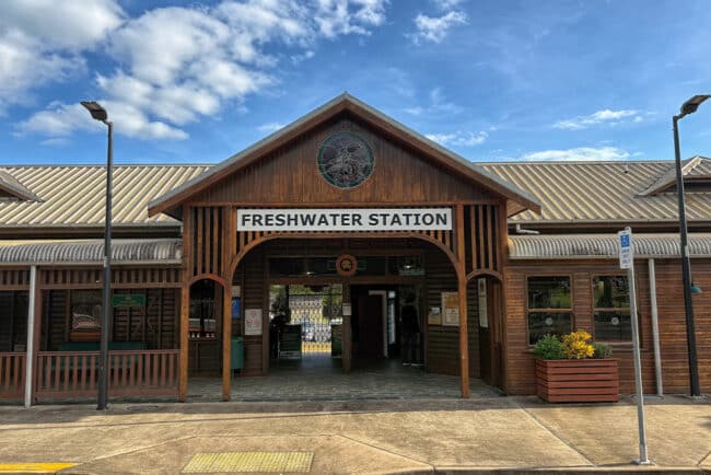 The Main Entrance of Freshwater Train Station Cairns.