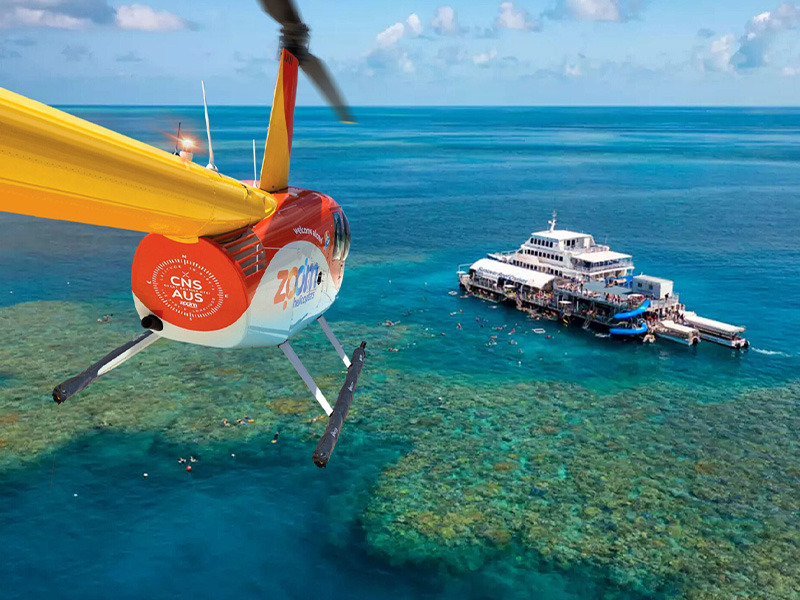 Scenic helicopter flight to the Great Barrier Reef from Cairns