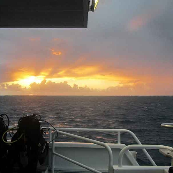 Sunset on Pro-Dive Boat